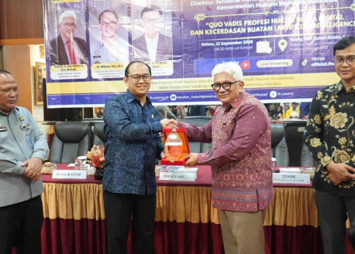 Kakanwil Kemenkum Sumsel Hadiri Kuliah Umum Unsri, Soroti Arah Transformasi Digital Layanan Hukum