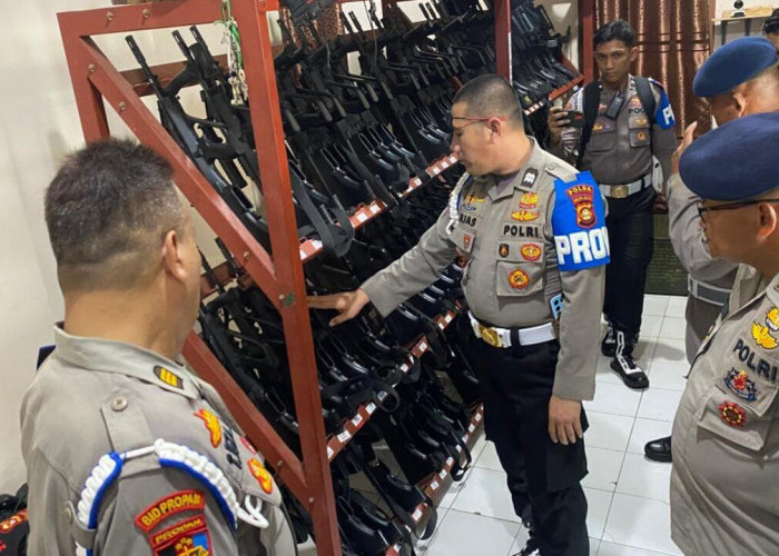 Dukung Program Prioritas Nasional, Polda Sumsel Perketat Pengawasan Senjata Api Personel
