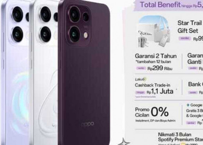 OPPO Reno16 F 5G Twilight Violet 8/128 GB Resmi Hadir di Indonesia, Dibanderol Rp7.999.000