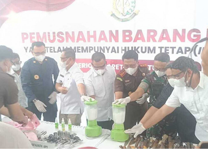 Cegah Kehilangan dan Dimanfaatkan Oknum, Kejari OKI Musnahkan BB Inckracht Periode Maret - Agustus 2026