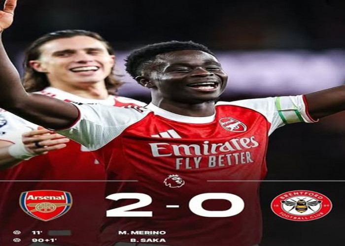Hasil Liga Premier Inggris: Arsenal Kalahkan Brentford 2-0, Mantap di Puncak Klasemen.