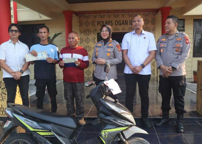 Motor Hilang Sejak Mei Kembali ke Tangan Pemilik, Pria Ini Datangi Polres Ogan Ilir