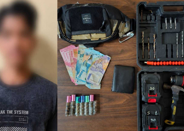 Polisi Ringkus Pelaku Pembobolan Ruko di Prabumulih, Enam Botol Parfum dan Mesin Bor Berhasil Diamankan