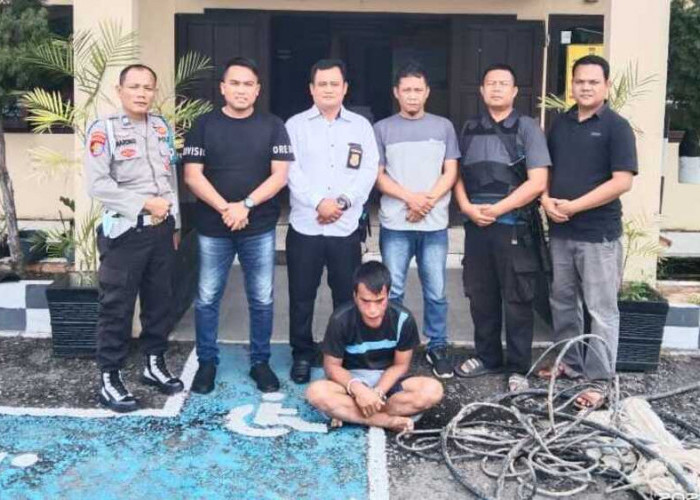 Curi Kabel Kamera VMS Tol Indralaya-Prabumulih, Pria Asal Lampung Diringkus Tim Opsnal Polsek RKT