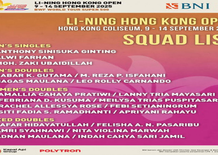 Jadwal dan Daftar Pemain Indonesia di Hong Kong Open 2025