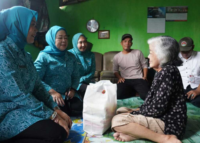 Sentuhan Kepedulian Feby Deru di Talang Kepuh, Bagikan Sembako pada Peringatan HKG PKK.