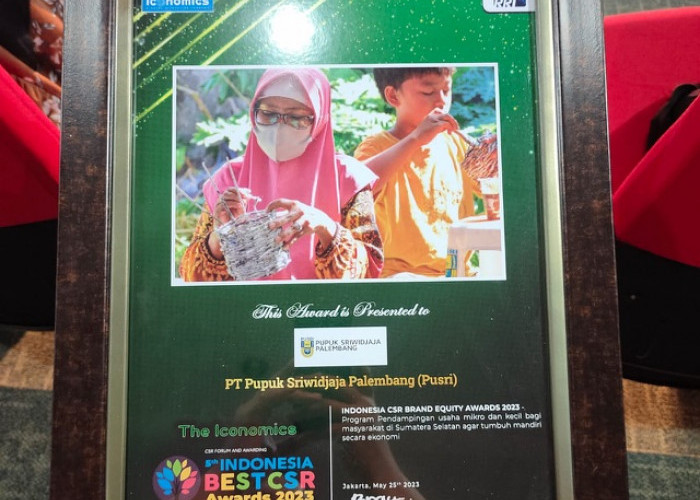 Berkontribusi di Bidang CSR, Pusri Raih Penghargaan Indonesia CSR BRAND Equity Award