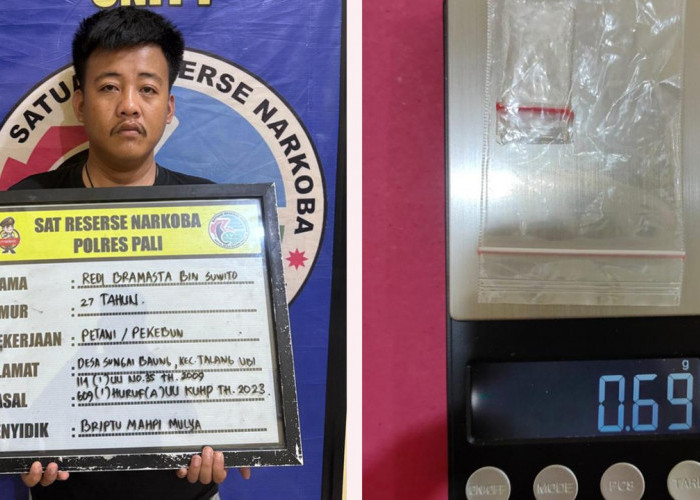 Polres PALI Ungkap Peredaran Sabu, Satu Pengedar Diamankan