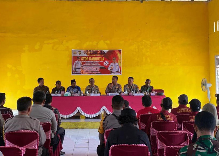 Koordinasi Pencegahan Karhutla, Kapolres Banyuasin Turun Langsung ke Kecamatan Muara Padang