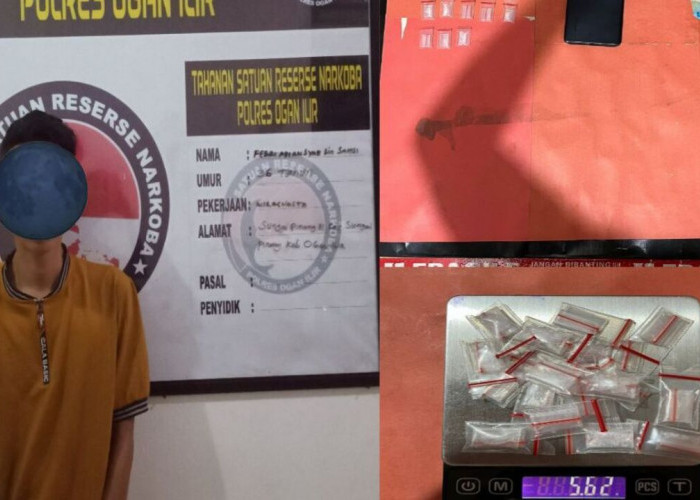 Polda Sumsel Ringkus Pengedar Sabu di Ogan Ilir, 17 Paket Siap Edar Disita