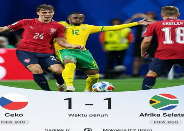 Hasil Piala Dunia 2026: Republik Ceko Gagal Menang, Afrika Selatan Paksa Imbang 1-1.