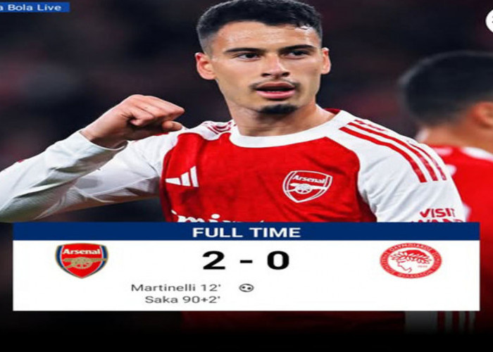 Hasil Liga Champions 2025/2026: Arsenal Bungkam Olympiacos 2-0 di Liga Champions