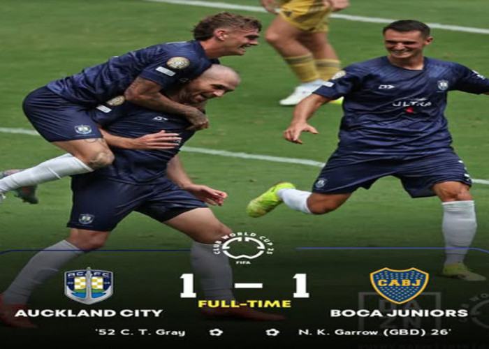 Hasil Piala Dunia Antarklub 2025: Auckland City Tahan Imbang Boca Juniors 1-1