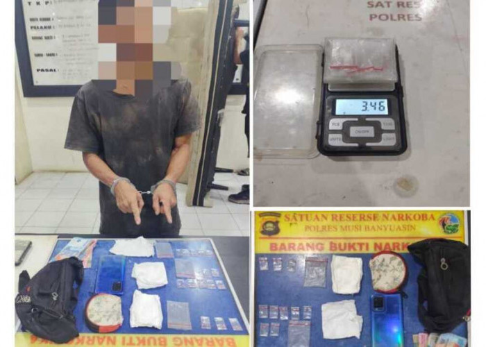 Tidur dengan Tas Pinggang Berisi 15 Paket Sabu, Pengedar di Sungai Keruh MUBA Dibekuk