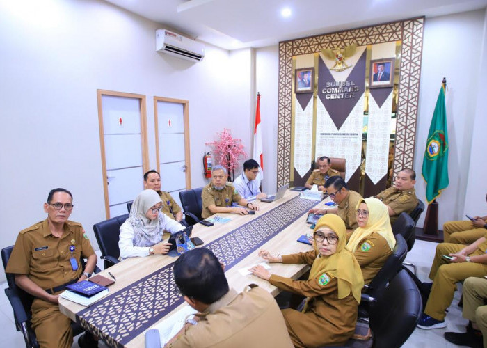 Sekda Sumsel Edward Candra Ikuti Rakornas Pengendalian Inflasi dan Kesiapsiagaan Idul Fitri 1447 H