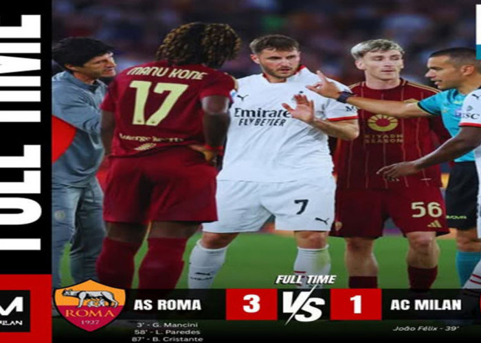 AS Roma Permalukan Milan 3-1 di Olimpico