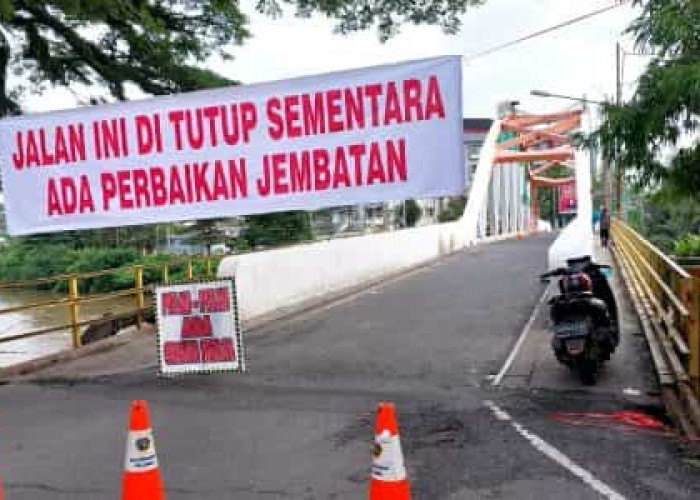 Jembatan Ogan I Kabupaten OKU Ditutup Sementara, Ini Penyebabnya