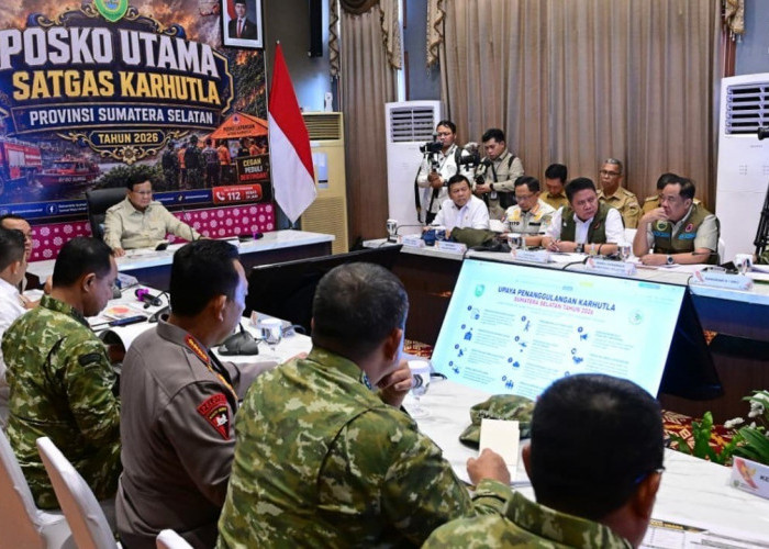 Presiden RI Pimpin Ratas Penanganan Karhutla, Kapolda Sumsel Hadir di Palembang