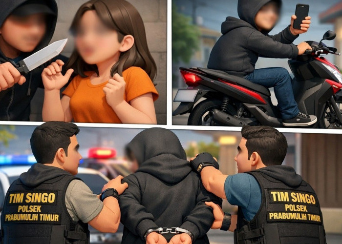 Ancam IRT dengan Pisau dan Rampas Motor serta HP, Sopir Truk asal Lahat Ditangkap Tim Singo Timur
