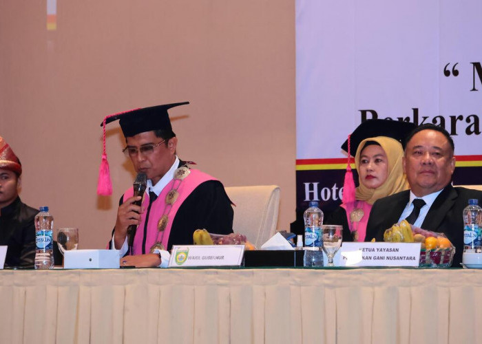 Wisuda Sarjana XXIII STIA Satya Negara Palembang, Wagub Cik Ujang Tekankan Pentingnya SDM Unggul 