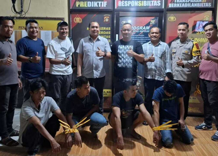 Empat Tersangka Narkoba Diciduk di Tanjung Raja, Polisi Sita Sabu Hampir 10 Gram dan Timbangan Digital