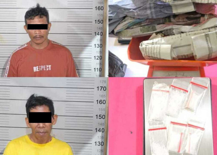 Gerebek Rumah di Jarai Lahat, 2 Pengecer Asal Jambi  Dibekuk, Sabu dan Ganja 173 Gram Disita