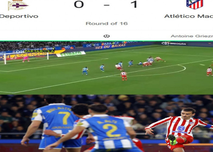 Hasil Copa del Rey: Atletico Madrid Singkirkan Deportivo 1-0.
