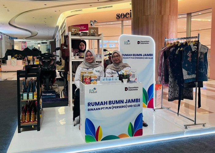 Booth Rumah BUMN Jambi Hadir di Palembang Icon, PLN UID S2JB Bawa 12 UMK Binaan Perluas Pasar