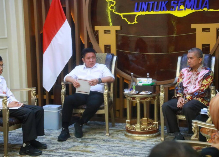 Gubernur Sumsel Herman Deru dan Rektor UNSRI Bahas Kerja Sama Kelembagaan dan Transportasi Mahasiswa