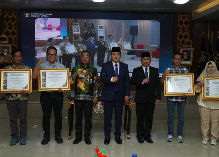 10 Pusat Perbelanjaan di Sumsel Terima Sertifikat Berbasis Kekayaan Intelektual dari Kemenkum