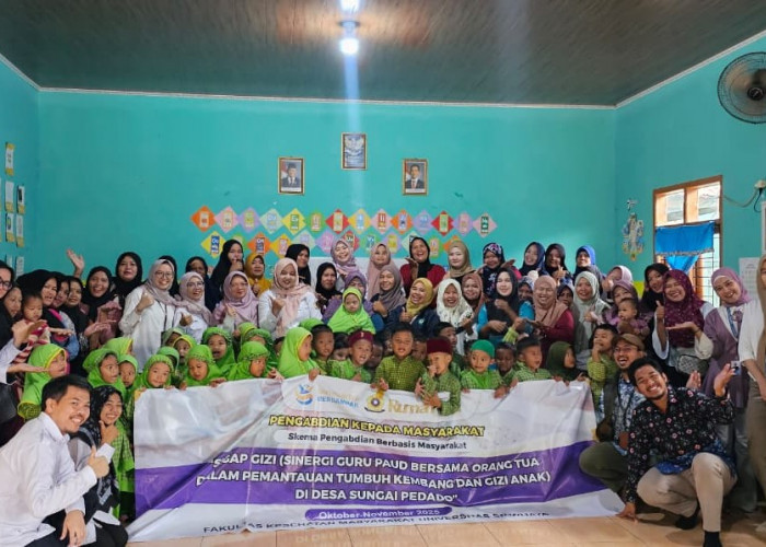 FKM Unsri dan Guru PAUD Bersinergi Cegah Masalah Gizi Anak di Sungai Pedado