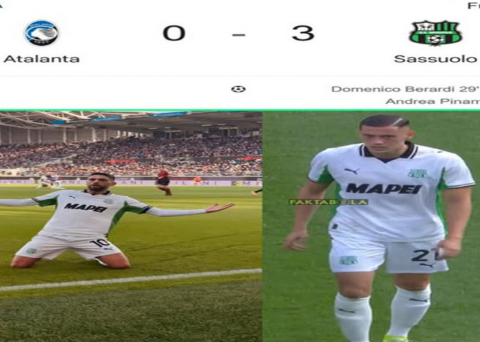 Hasil Liga Serie A: Sassuolo Hajar Atalanta 3-0,Jay Idzes Jadi Tembok Pertahanan