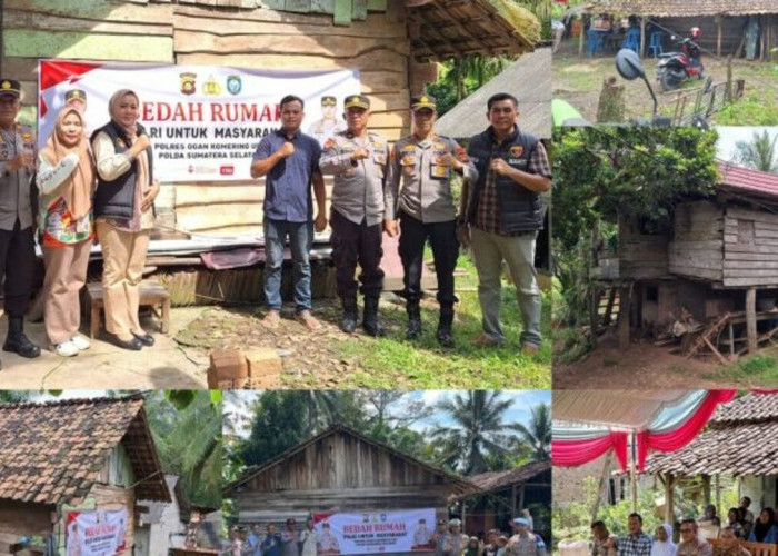 Polres OKU Renovasi Enam Unit Rumah Warga Miskin