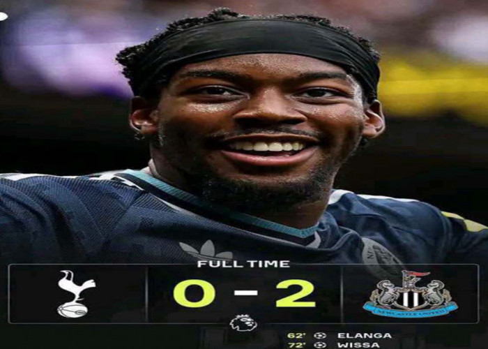 Hasil Liga Premier Inggris: Tottenham 0-2 Newcastle.