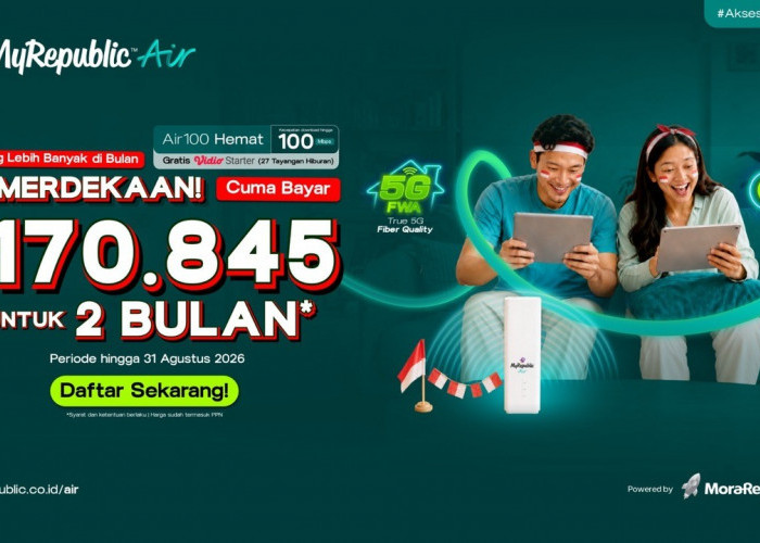 MyRepublic Air Rayakan Kemerdekaan Promo Internet 5G FWA Rp170.845 untuk 2 Bulan