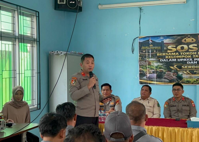 Cegah Karhutla di Prabumulih, Serdik SPPK IV dan Polsek RKT Edukasi Warga Desa Kemang Tanduk