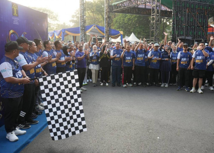 Gebyar HUT Pengayoman ke-81, Kanwil Kemenkum Sumsel Gelar Fun Walk Serentak
