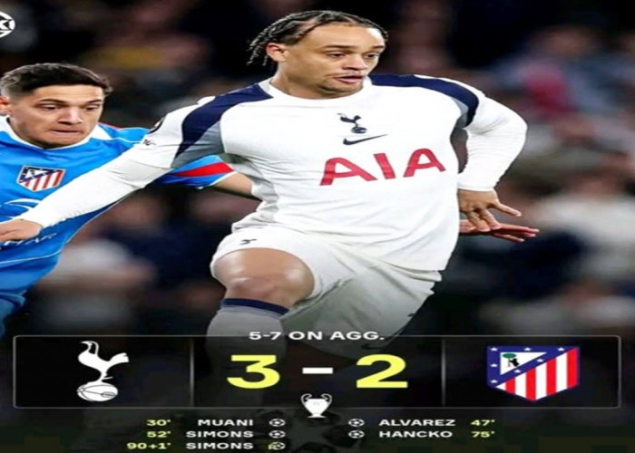 Hasil Liga Champions: Tottenham Gagal Comeback, Atletico Madrid Melaju Agregat 7-5.