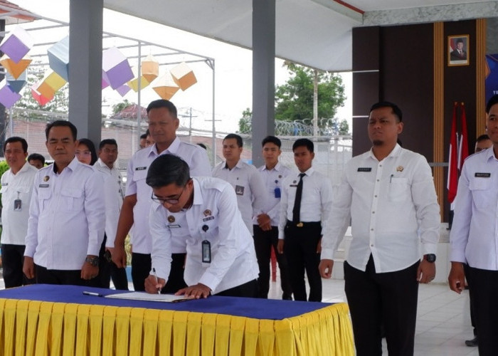 Lapas Kayuagung Tandatangani Komitmen Bersama Berantas Halinar di Lingkungan Pemasyarakatan