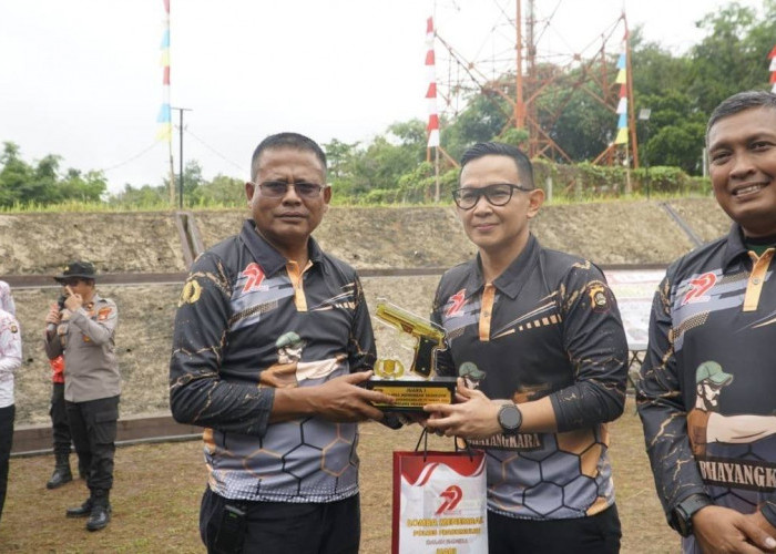 HUT Bhayangkara ke-79, Pinca Bank Sumsel Babel Prabumulih Juara Lomba Menembak Eksekutif