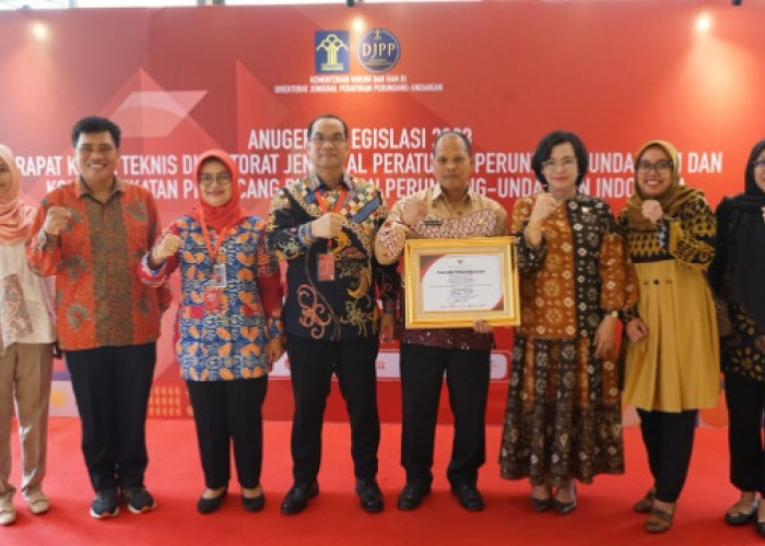 Kemenkumham Sumsel Peroleh Penghargaan 'Anugerah Legislasi 2023'