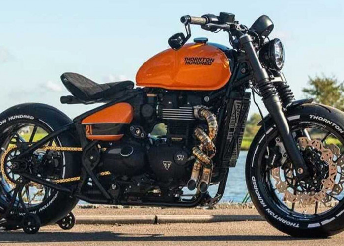 Bobber “Gendut” Tapi Buas! Thornton Hundred V4 Wide Bobber Ini Bikin Moge Minder