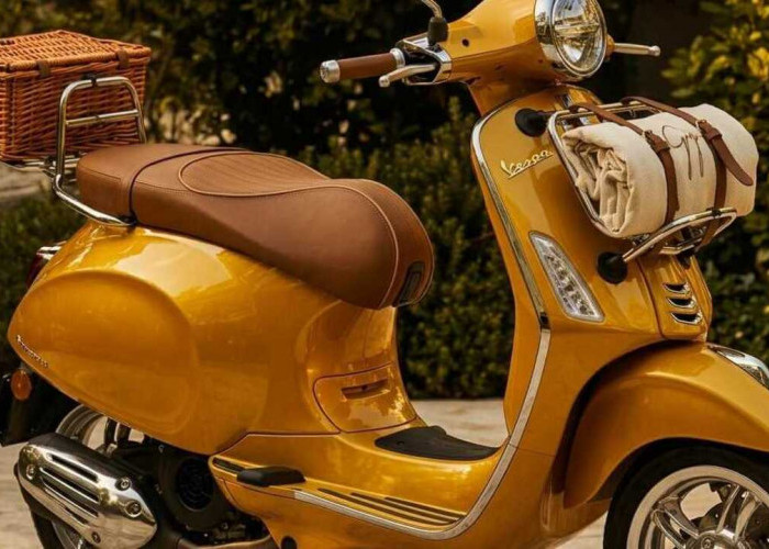 Warna Kuning Cerah, Vespa Primavera 125 X Gigi Jadi Skuter Musim Panas Paling Stylish.