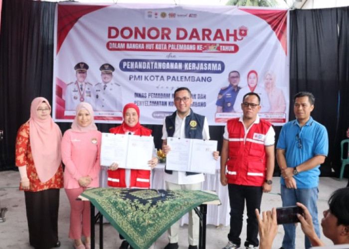 Butuh 7.000 Kantong Darah per Bulan, PMI MoU dengan Damkar Palembang