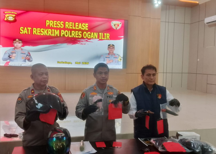 Komplotan Curanmor Lintas Daerah Yang Beraksi puluhan kali Dibekuk di Ogan Ilir,1 Pelaku Dihadiahi Timah Panas