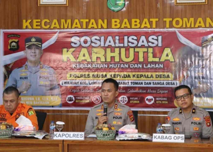 Cegah Karhutla Sejak Dini, Kapolres Muba Tekankan Peran Aktif Kepala Desa