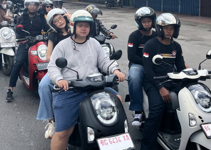 Komunitas Scoopy Palembang Ekspresikan Gaya Lewat City Rolling dan Fun Painting