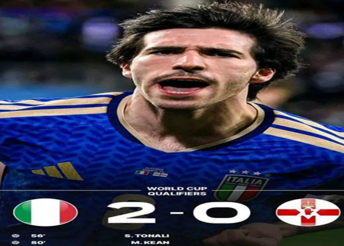 Hasil Final Playoff Piala Dunia 2026: Italia Tumbangkan Irlandia Utara 2-0.