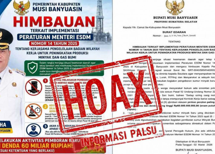 Pemkab Muba Tegaskan Surat Edaran Terkait Implementasi Permen ESDM NO: 14 TA 2025 Adalah Palsu dan Hoaks