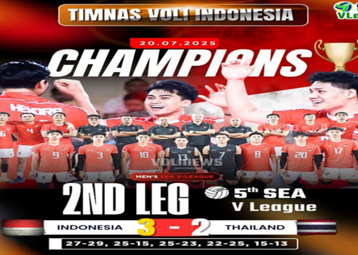 Indonesia Juara SEA V League 2025 Leg 2 Usai Taklukkan Thailand 3-2
